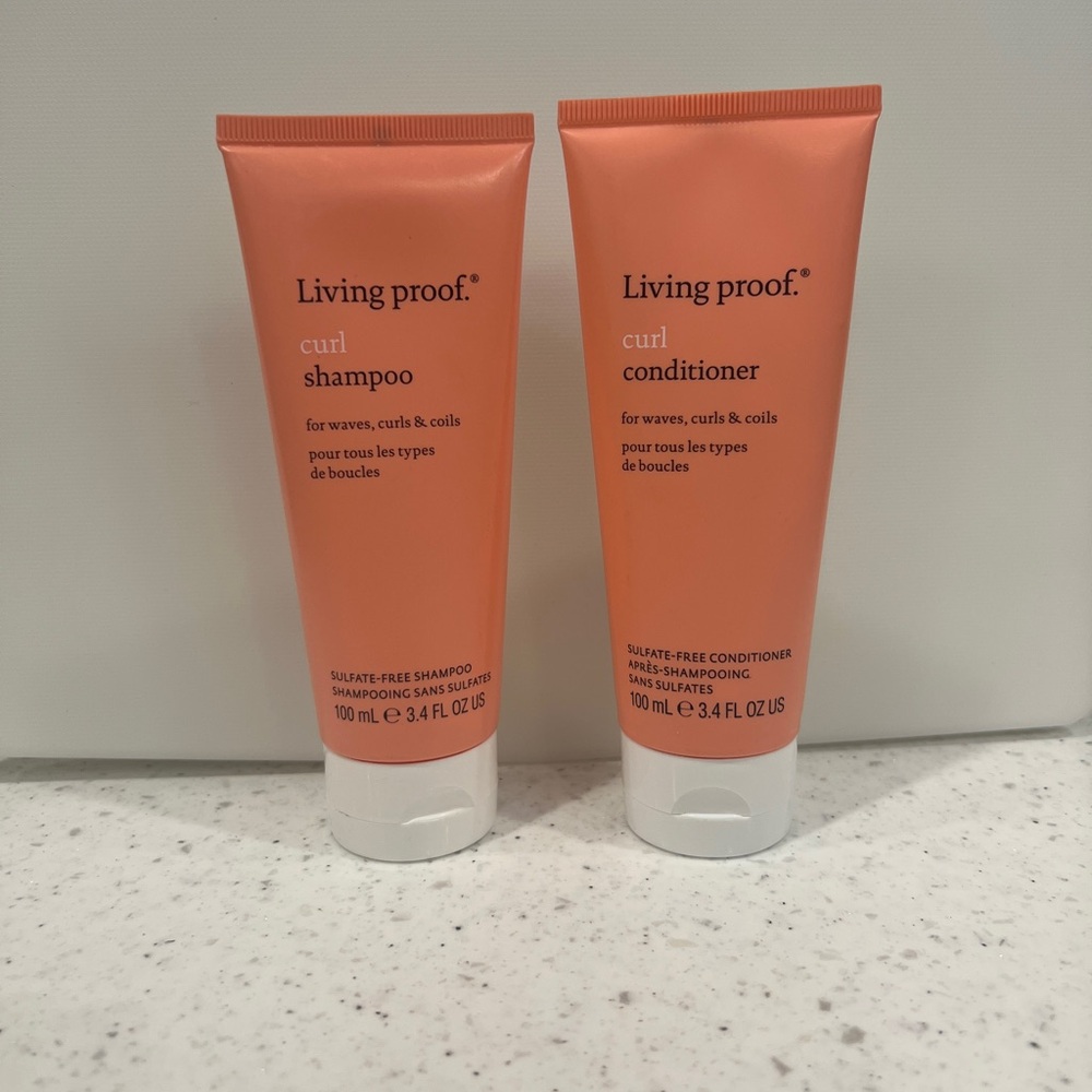 Living Proof Curl Shampoo and Conditioner Set New/Sealed 3.4 fl oz
